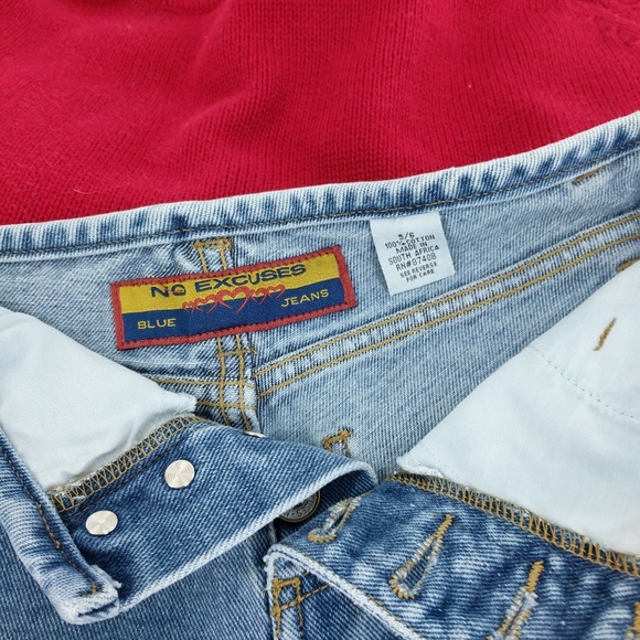 VINTAGE 90's | No Excuses Denim Button Up Shorts - Picture 2 of 7